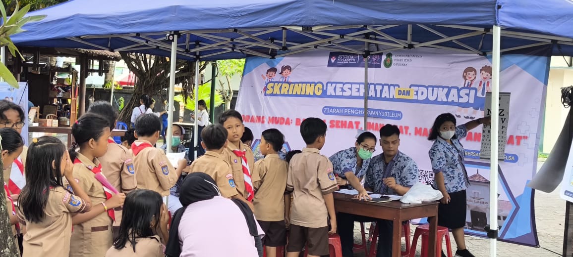 Skrining Kesehatan Pelajar Katolik se-Kabupaten Bantul di Gereja HKTY Ganjuran: Dengan Tema Pola Makan dan Diet Sehat
